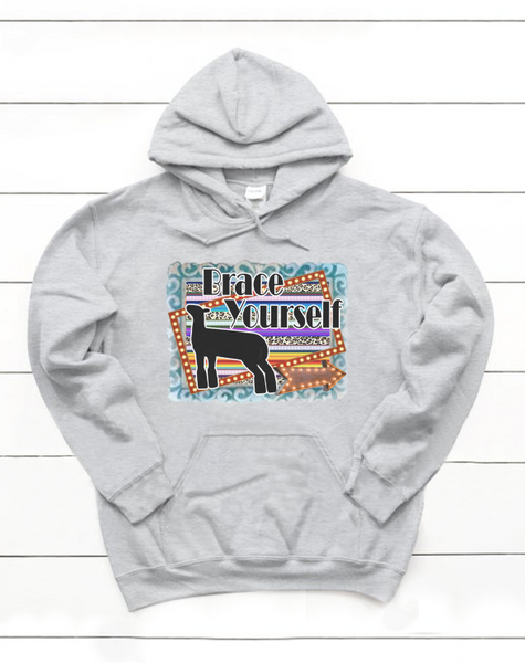 Brace Yourself Marquee Sheep Hoodie